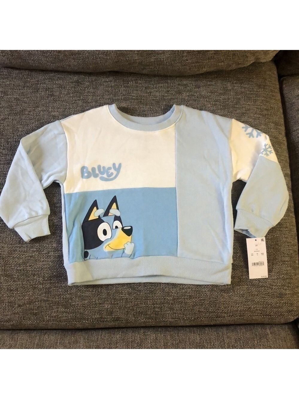 BLUEY Moose Toddler Boy Bluey Sweatshirt Pullover Sweatpants Set Blue Cream 3T - Picture 7 of 17